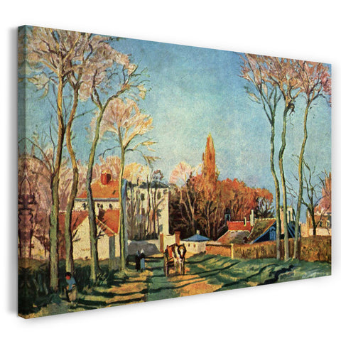 Leinwandbild Camille Pissarro - Entrée du village de Voisin