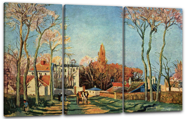 Leinwandbild Camille Pissarro - Entrée du village de Voisin