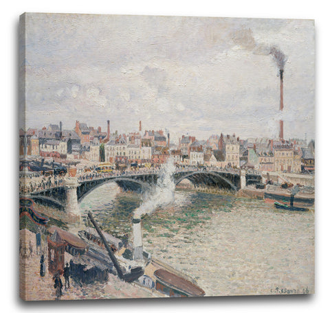 Leinwandbild Camille Pissarro - Morning, An Overcast Day, Rouen