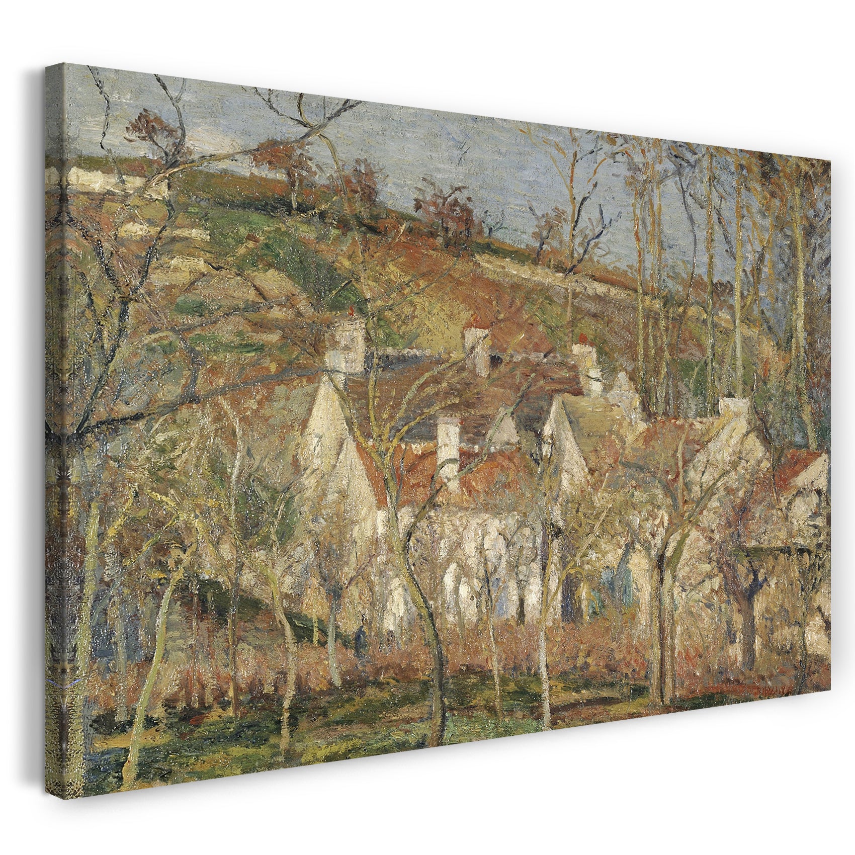Leinwandbild Camille Pissarro - Les toits rouges, coin de village, effet d'hiver