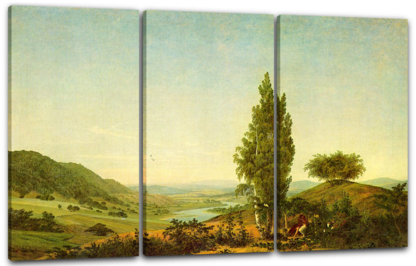 Leinwandbild Caspar David Friedrich - Der Sommer, Landschaft mit Liebespaar
