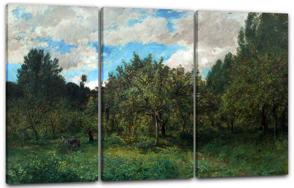 Leinwandbild Charles Francois Daubigny - French Orchard at Harvest Time