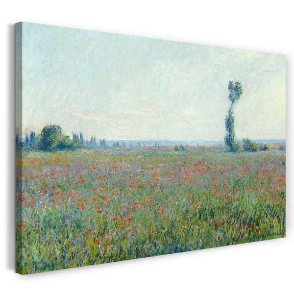 Leinwandbild Claude Monet - Mohnfeld