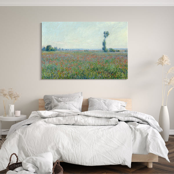 Leinwandbild Claude Monet - Mohnfeld