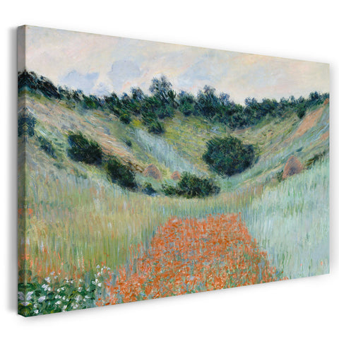 Leinwandbild Claude Monet - Mohnfeld bei Giverny