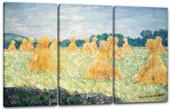 Leinwandbild Claude Monet - Die jungen Damen von Giverny (Sonneneffekt)
