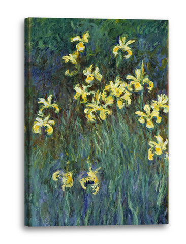 Leinwandbild Claude Monet - Gelbe Schwertlilien