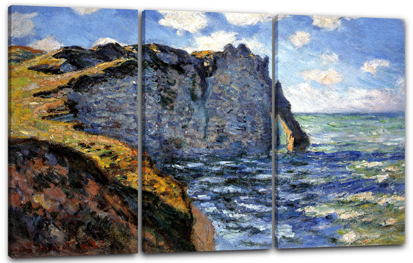 Leinwandbild Claude Monet - Die Klippe von Aval, Étrétat