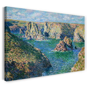 Leinwandbild Claude Monet - Der Felsen von Guibel