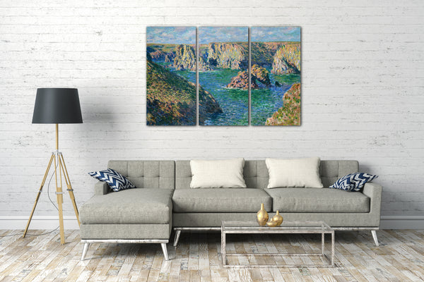 Leinwandbild Claude Monet - Der Felsen von Guibel