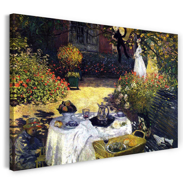 Leinwandbild Claude Monet - Die Mittagsmahlzeit
