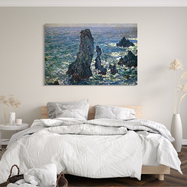 Leinwandbild Claude Monet - Felsen bei Belle-Ile