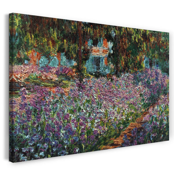 Leinwandbild Claude Monet - Des Künstlers Garten Schwertlilien