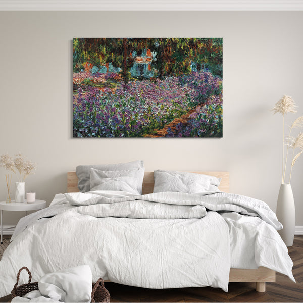 Leinwandbild Claude Monet - Des Künstlers Garten Schwertlilien