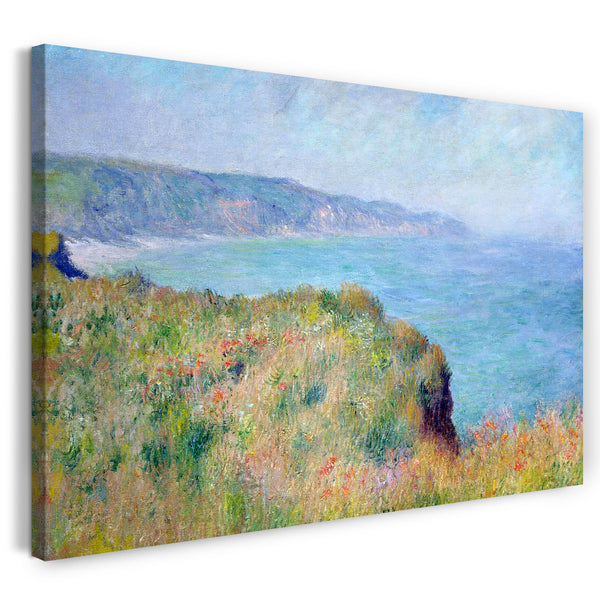 Leinwandbild Claude Monet - Klippe bei Pourville