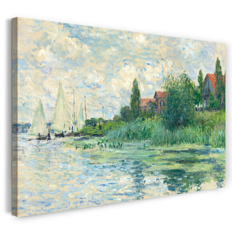 Leinwandbild Claude Monet - Les bords de la seine au petit gennevilliers