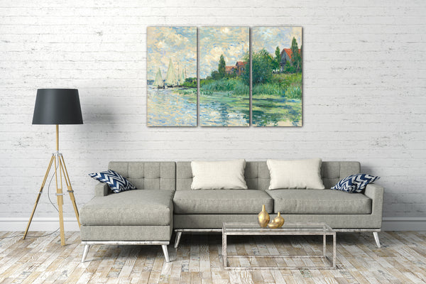 Leinwandbild Claude Monet - Les bords de la seine au petit gennevilliers