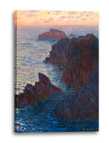 Leinwandbild Claude Monet - Felsen in Belle-ile, Port-Domois
