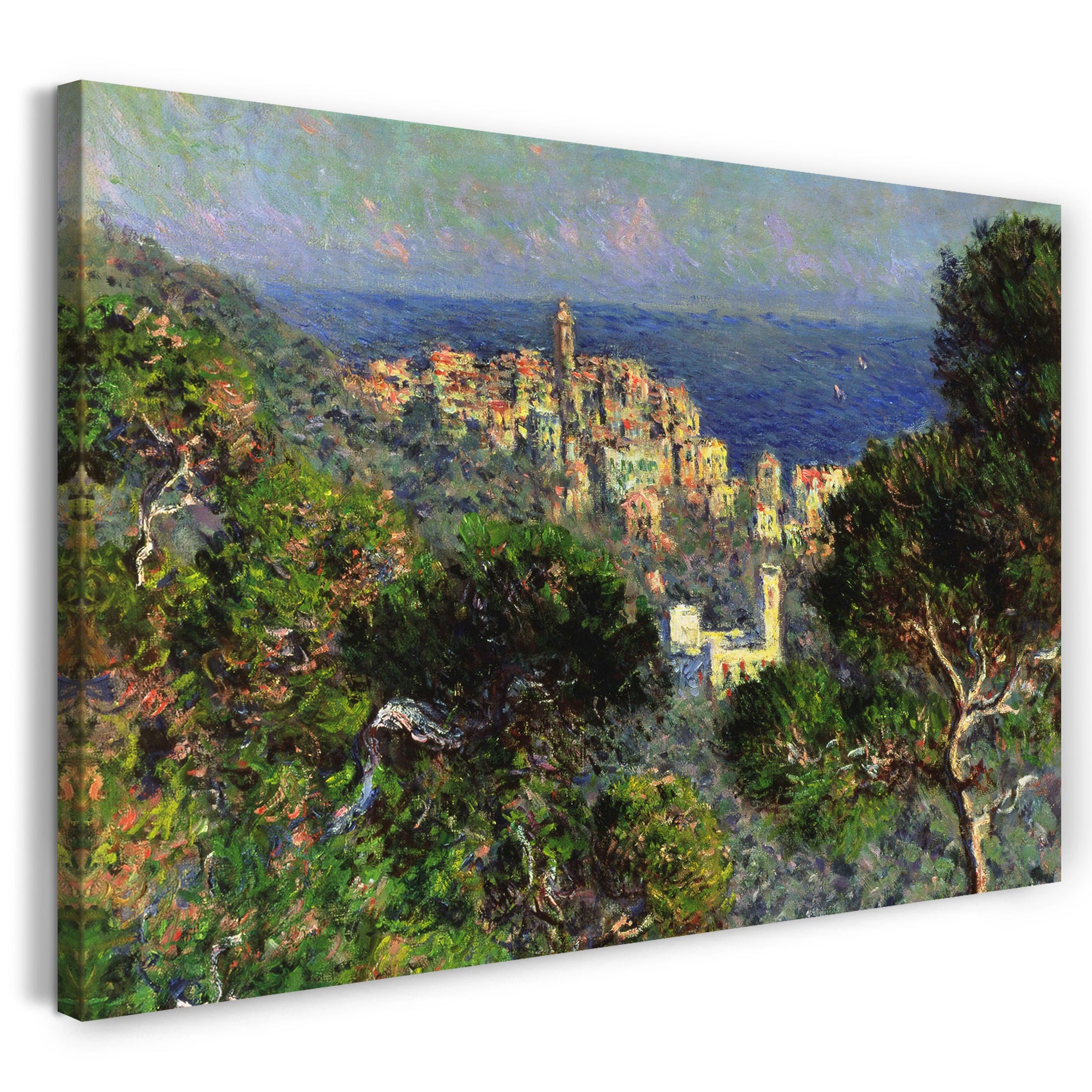 Leinwandbild Claude Monet - Aussicht von Bordighiera