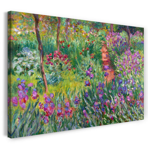 Leinwandbild Claude Monet - Der Schwertlilien-Garten in Giverny