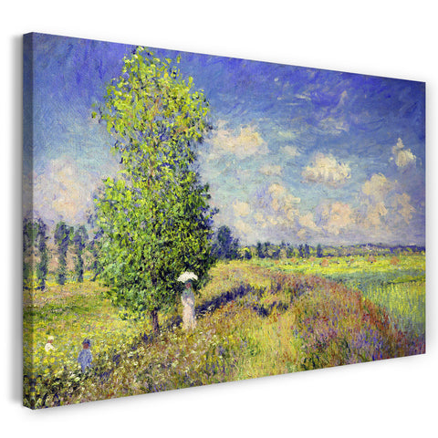 Leinwandbild Claude Monet - Mohnfeld im Sommer