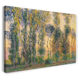 Leinwandbild Claude Monet - Pappeln in Giverny bei Sonnenaufgang