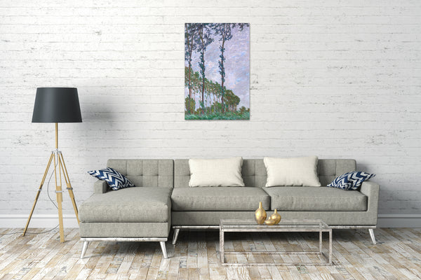 Leinwandbild Claude Monet - Pappeln (Wind-Effekt)