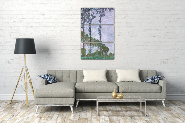 Leinwandbild Claude Monet - Pappeln (Wind-Effekt)