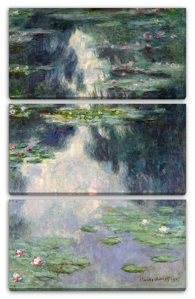 Leinwandbild Claude Monet - Teich mit Seerosen