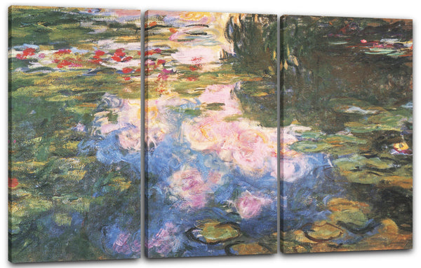 Leinwandbild Claude Monet - Seerosenteich