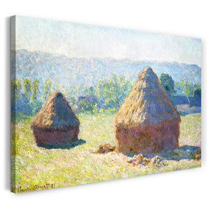 Leinwandbild Claude Monet - Heuschober Sommerende