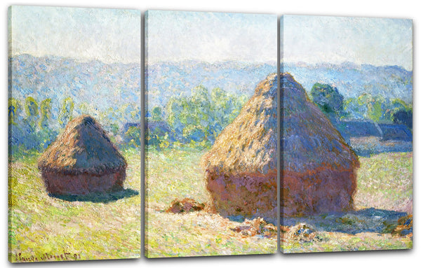 Leinwandbild Claude Monet - Heuschober Sommerende