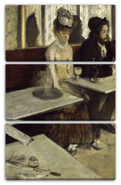 Leinwandbild Edgar Degas - In eine Café
