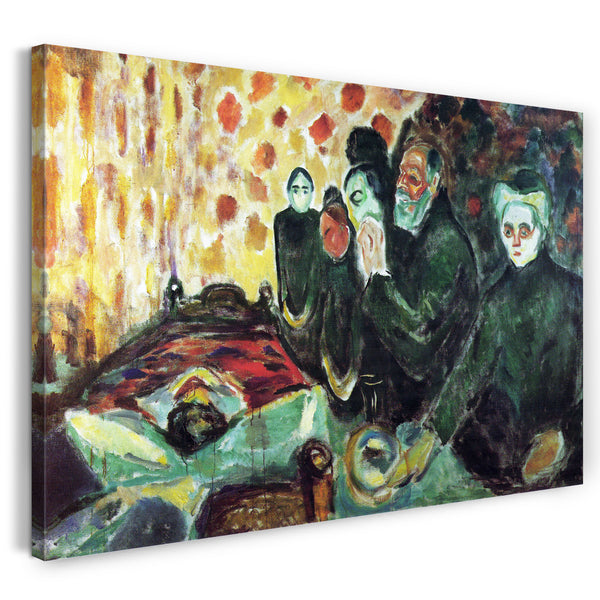 Leinwandbild Edward Munch - Am Totenbett