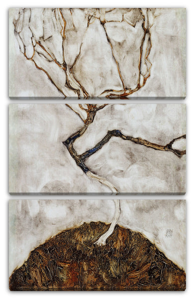 Leinwandbild Egon Schiele - Kleiner Baum im Spätherbst