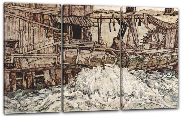 Leinwandbild Egon Schiele - Alte Mühle