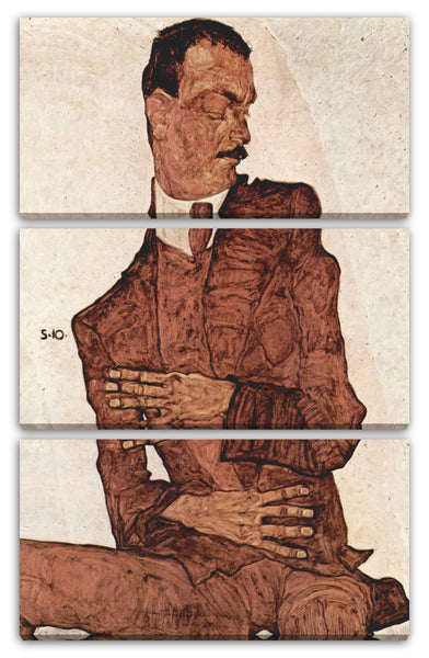 Leinwandbild Egon Schiele - Portrait von Arthur Rössler