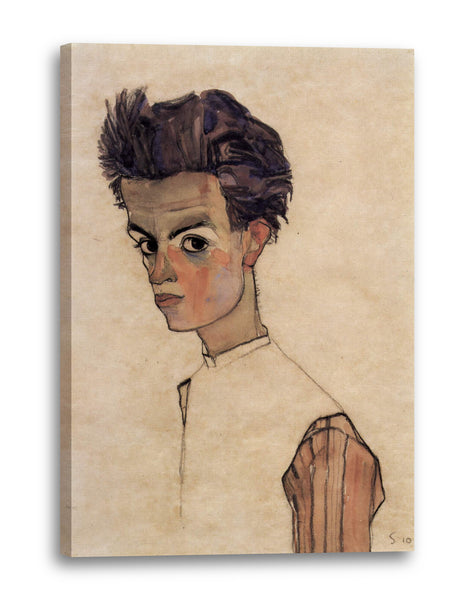 Leinwandbild Egon Schiele - Selbstportrait