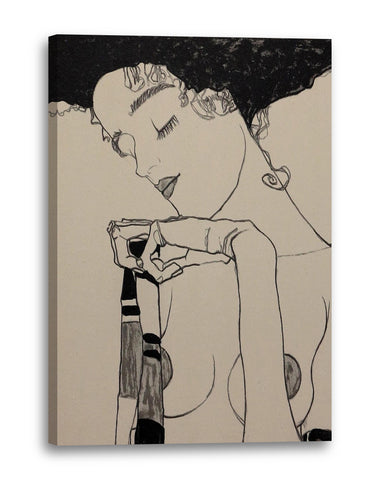 Leinwandbild Egon Schiele - Portrait von Gerti Schiele