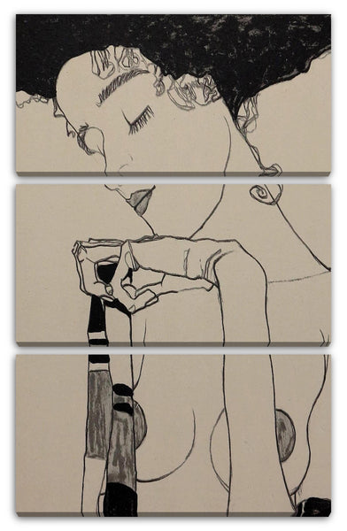 Leinwandbild Egon Schiele - Portrait von Gerti Schiele