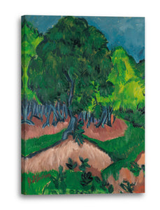 Leinwandbild Ernst Ludwig Kirchner - Landschaft mit Maronenbaum