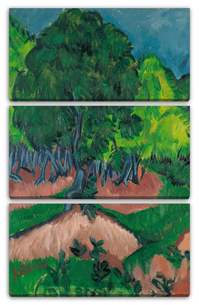 Leinwandbild Ernst Ludwig Kirchner - Landschaft mit Maronenbaum