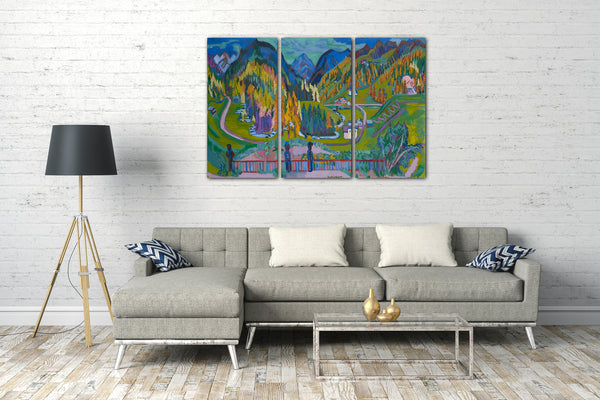 Leinwandbild Ernst Ludwig Kirchner - Sertig-Tal im Herbst