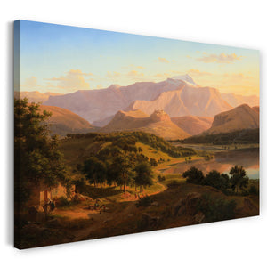 Leinwandbild Eugene von Guérard - Italienische Landschaft