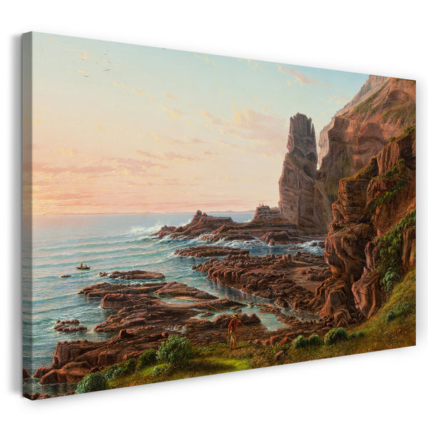 Leinwandbild Eugene von Guérard - Castle Rock, Cape Schanck