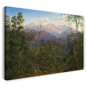 Leinwandbild Eugene von Guérard - Mount Kosciusko, seen from the Victorian border (Mount Hope Ranges)