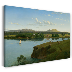 Leinwandbild Eugene von Guérard - Purrumbete from across the lake