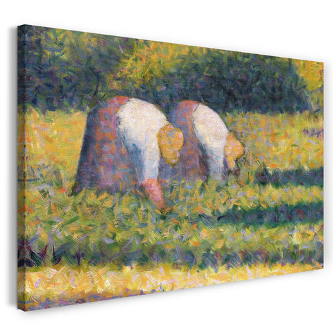 Leinwandbild Georges Seurat - Bäuerinnen bei der Arbeit