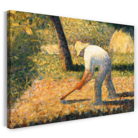 Leinwandbild Georges Seurat - Bauer mit Hacke
