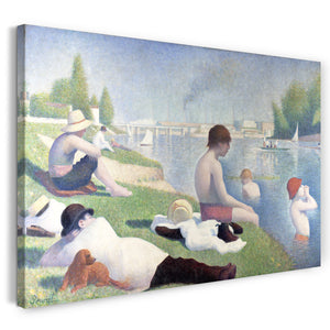 Leinwandbild Georges Seurat - Badende in Asnierès (Baigneurs à Asnierès)